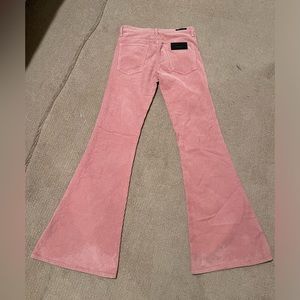 Mid rise super flare pink cords